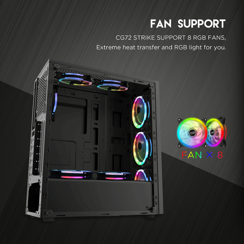 Kuciste Gaming Fantech CG72 Midi Crno