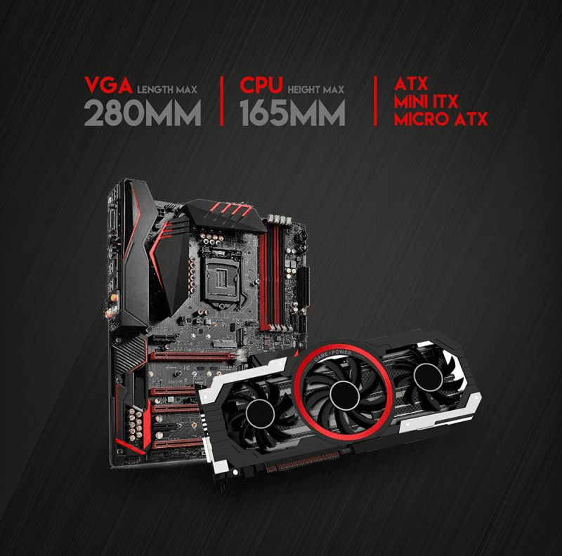 Kuciste Gaming Fantech CG72 Midi Crno