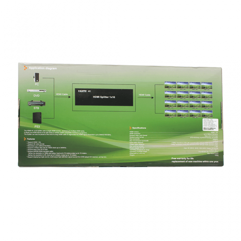 HDMI Spliter 16 Porta Jwd-h16