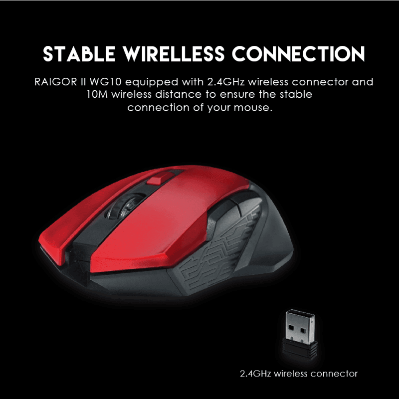 Mis Wireless Fantech WG10 Raigor II Crni