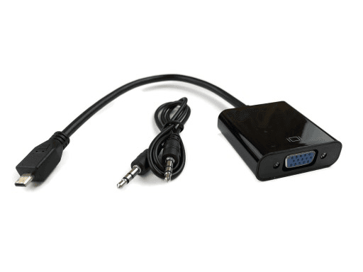 Adapter Micro HDMI na VGA Z + Audio Jwd-hdmi1