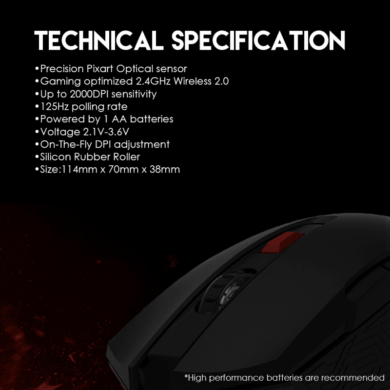 Mis Wireless Fantech WG10 Raigor II Sivi