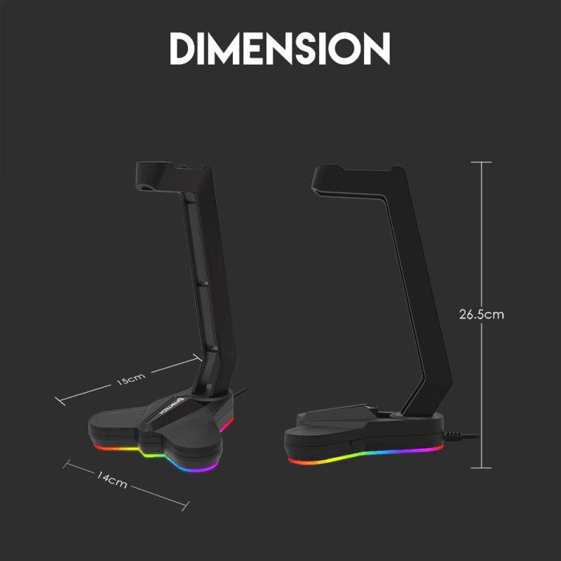 Stalak za Slusalice Fantech Ac3001s RGB Crveni