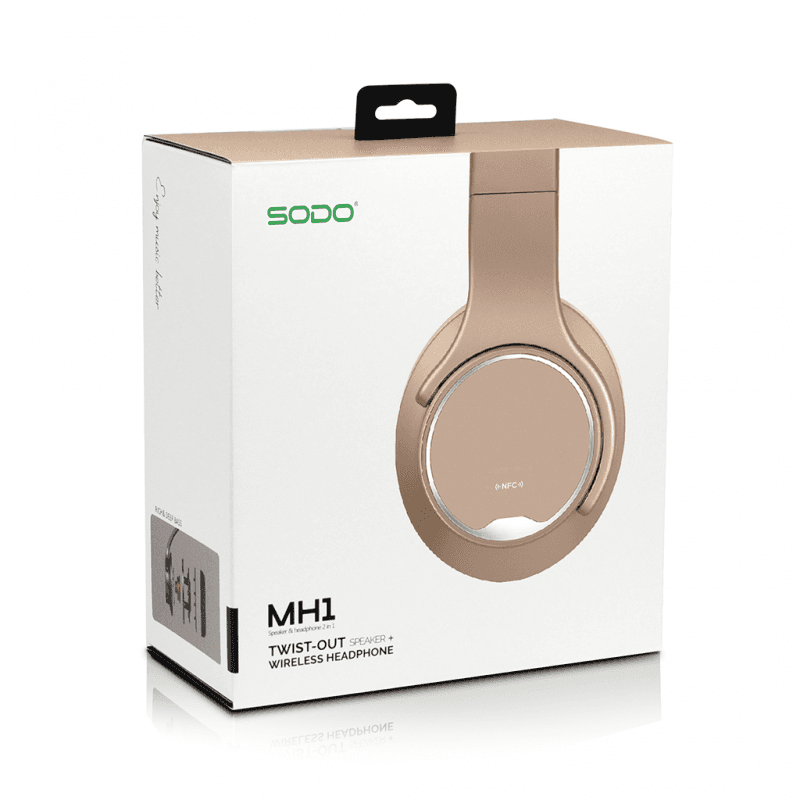 Bluetooth Slusalice Sodo MH1 Zlatne