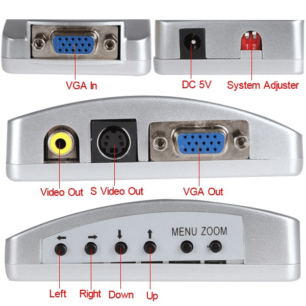 Adapter Box VGA na Audio Jwd-h4