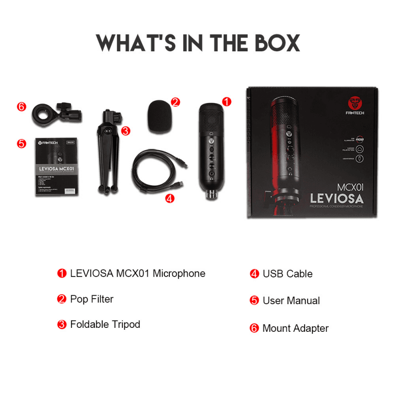 Mikrofon Fantech MCX01 Leviosa Crni