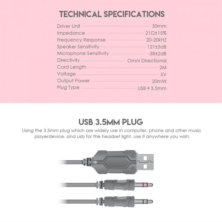 Slusalice Gaming Fantech HG20 Chief II Sakura