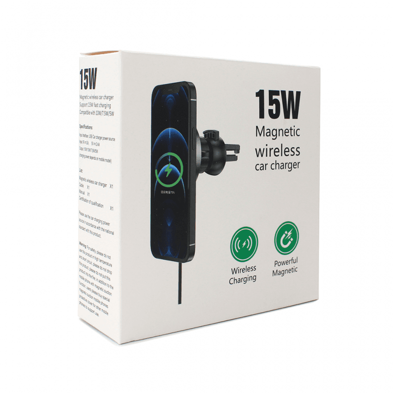 Auto Punjac Iphone Magnetic 15W Crni