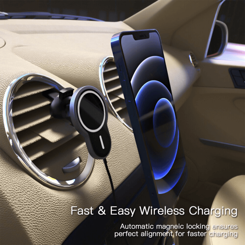 Auto Punjac Iphone Magnetic 15W Crni