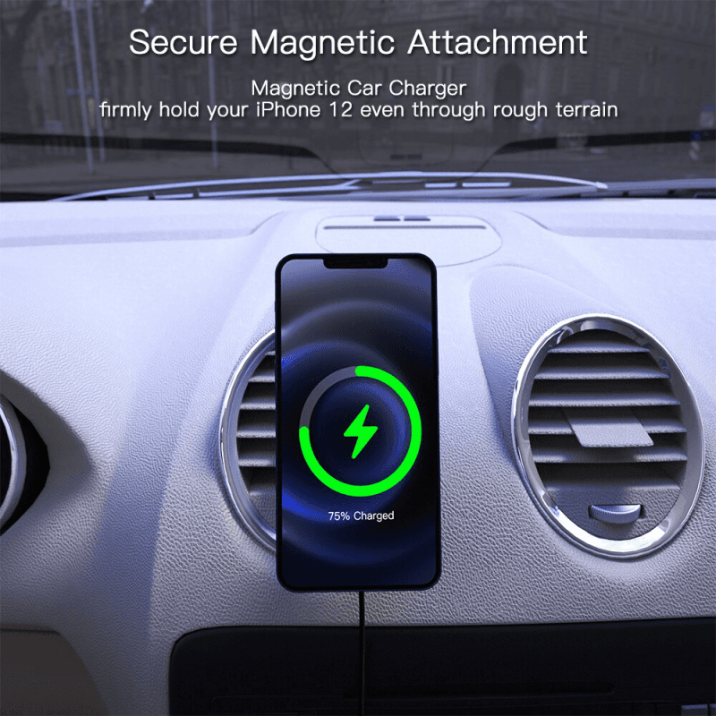 Auto Punjac Iphone Magnetic 15W Crni