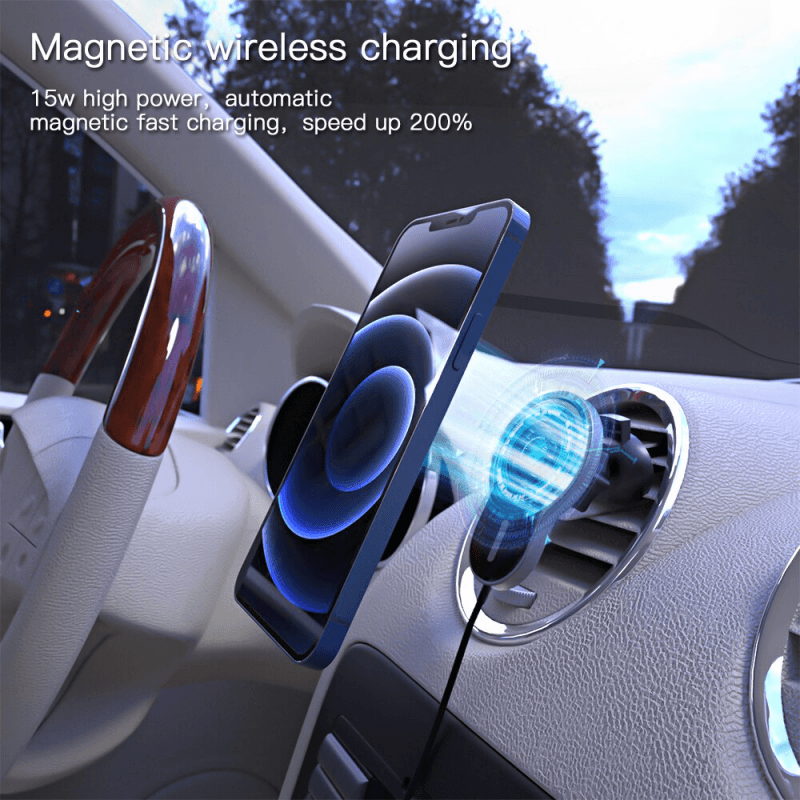 Auto Punjac Iphone Magnetic 15W Crni
