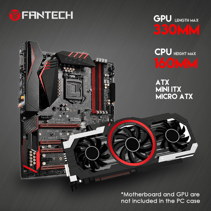 Kuciste Gaming Fantech CG80 Midi Crno