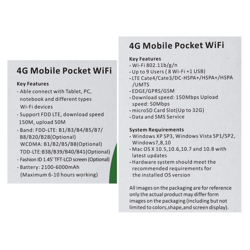 Wireless 4G SIM Modem Prenosni