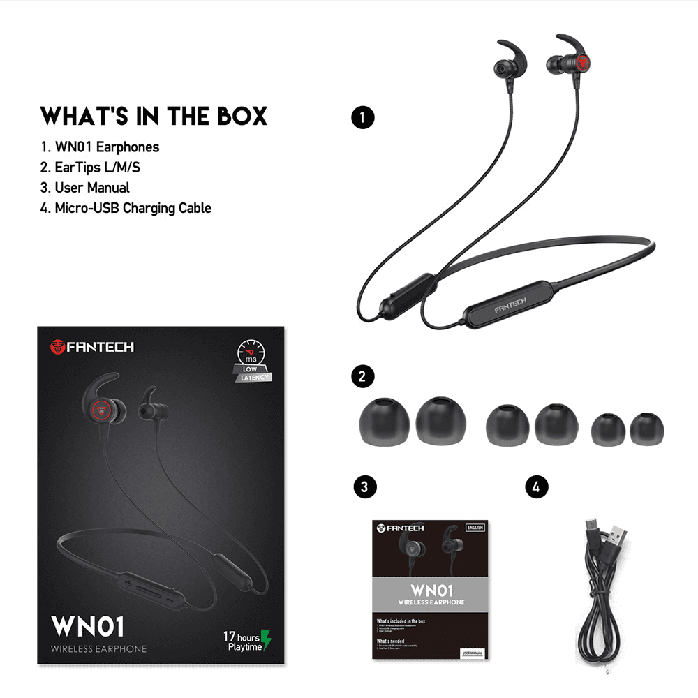 Bluetooth Slusalice Fantech WN01 Crne