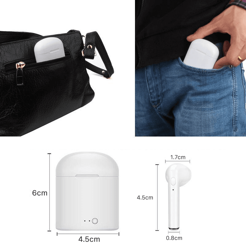 Bluetooth Slusalice Airpods I7 Mini Bele HQ