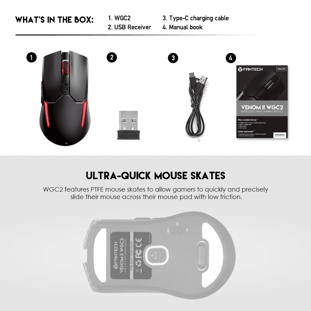Mis Wireless Gaming Fantech WGC2 Venom II Crni