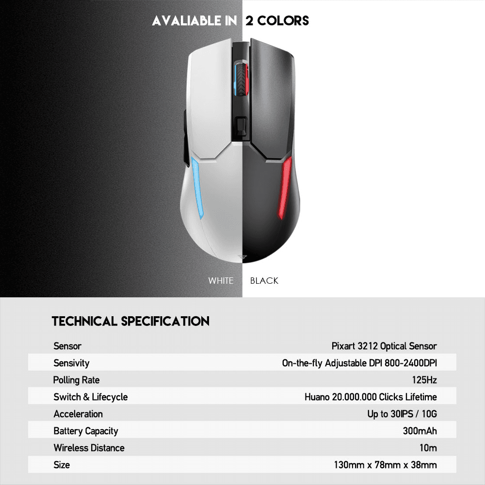Mis Wireless Gaming Fantech WGC2 Venom II Crni