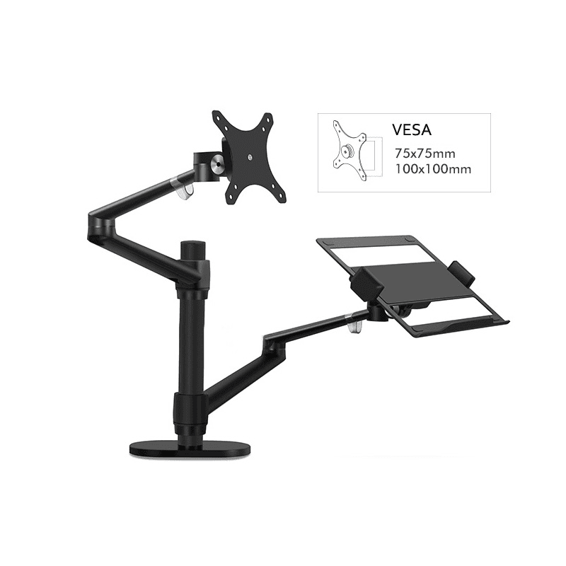 Nosac Dvostruki Stoni za LCD i Notebook Crni