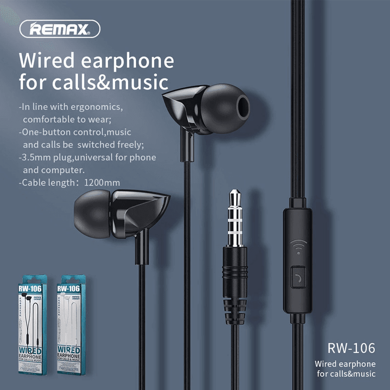 Slusalice Remax Wired Rw-106 3.5 Mm Bele
