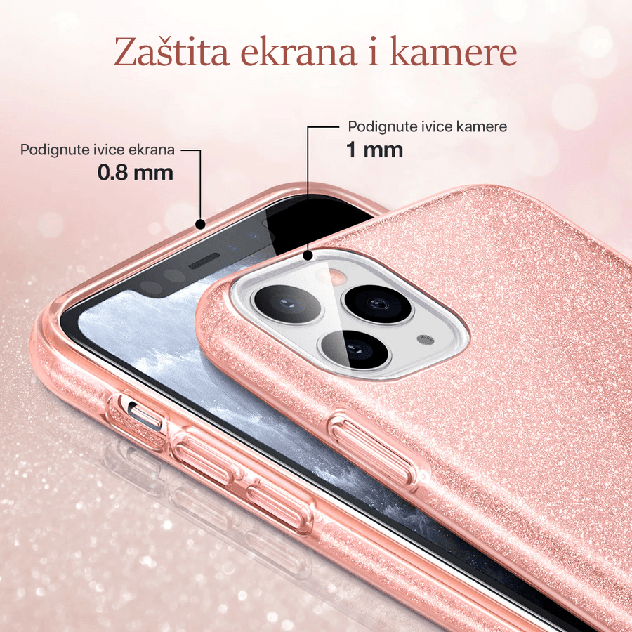 Torbica Crystal Dust za Xiaomi Redmi 10C Roze