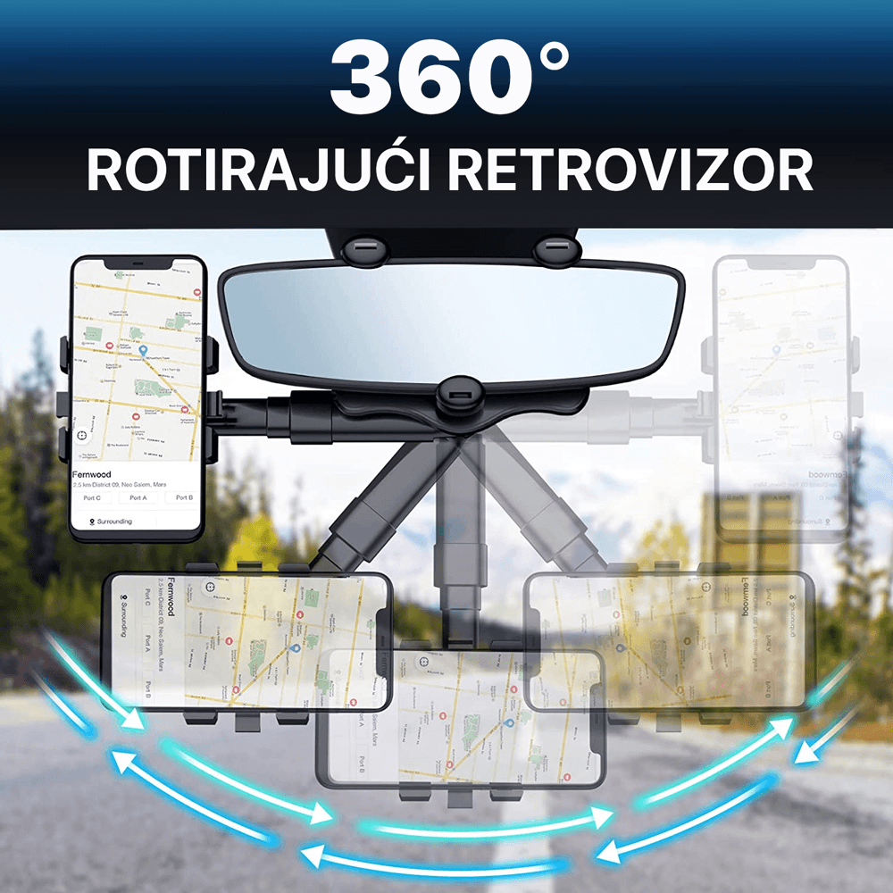 Drzac za Mobilni Telefon za Retrovizor 4.7" - 6.7"