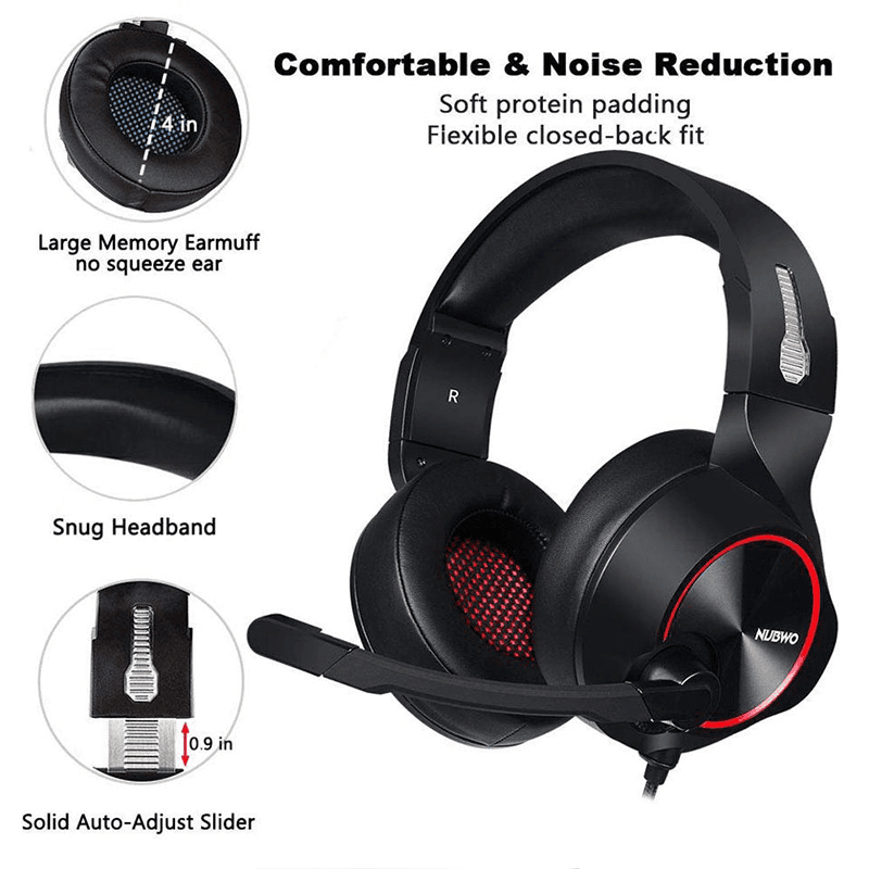 Slusalice Gaming Nubwo N11D 3.5mm Crno Crvene