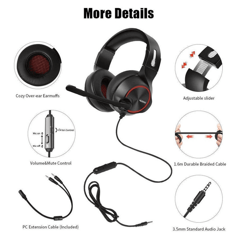 Slusalice Gaming Nubwo N11D 3.5mm Crno Crvene