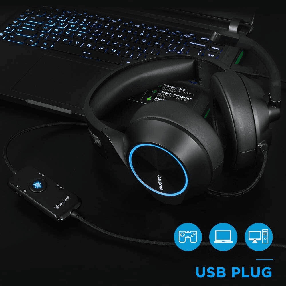 Slusalice Gaming Nubwo N11U LED USB Crno Plave