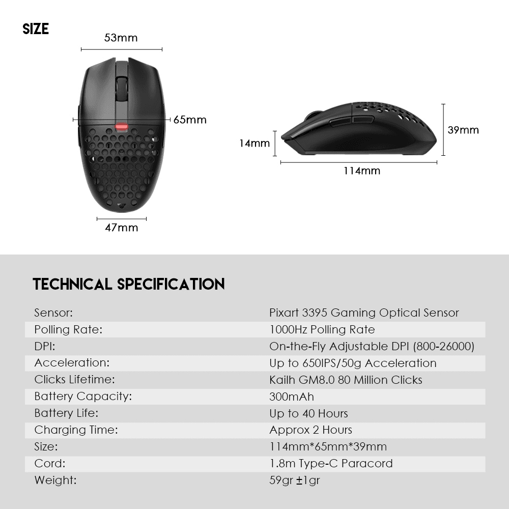 Mis Wireless Gaming Fantech XD7 Aria Crni