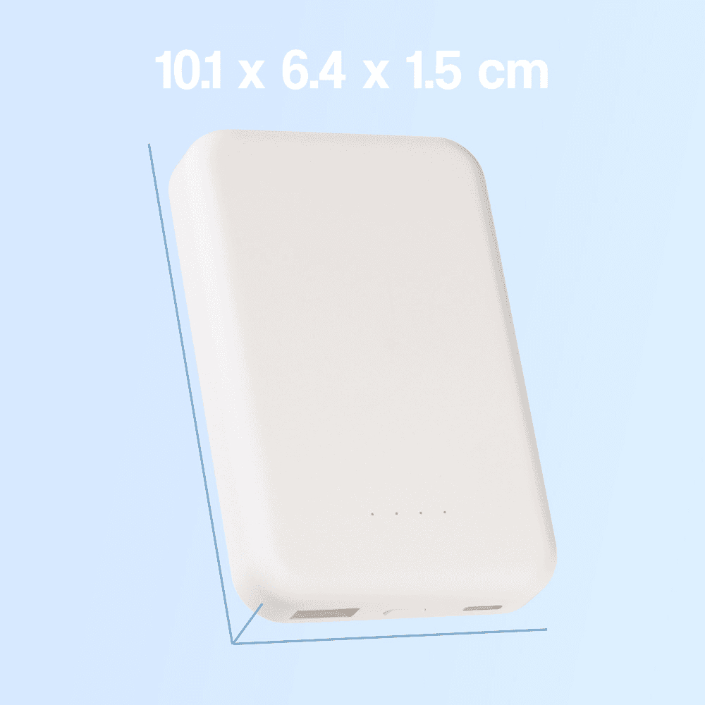 Power Bank Prenosiva Baterija Magsafe PD 5000 Mah Bela