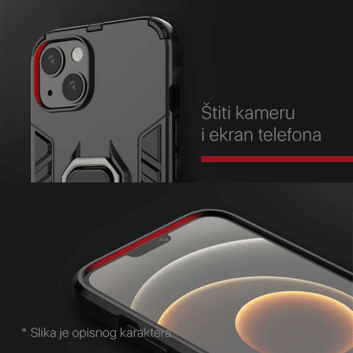 Torbica Cube Ring za Iphone 14 Plus 6.7 Crna