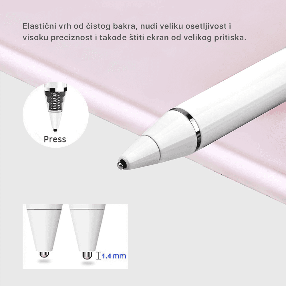 Olovka za Touch Screen Univerzalna N2 Bela