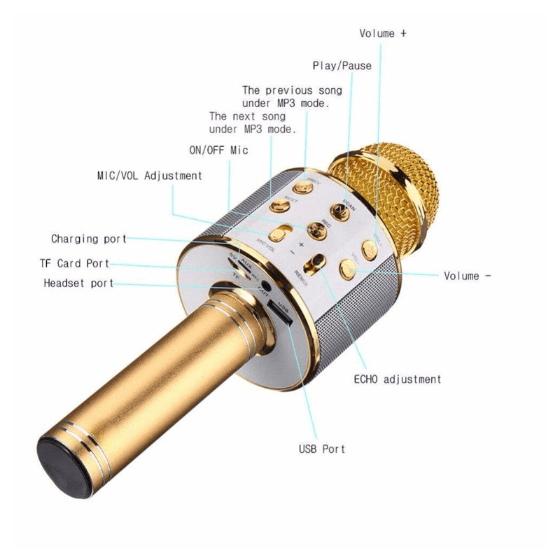 Bluetooth Mikrofon Crni