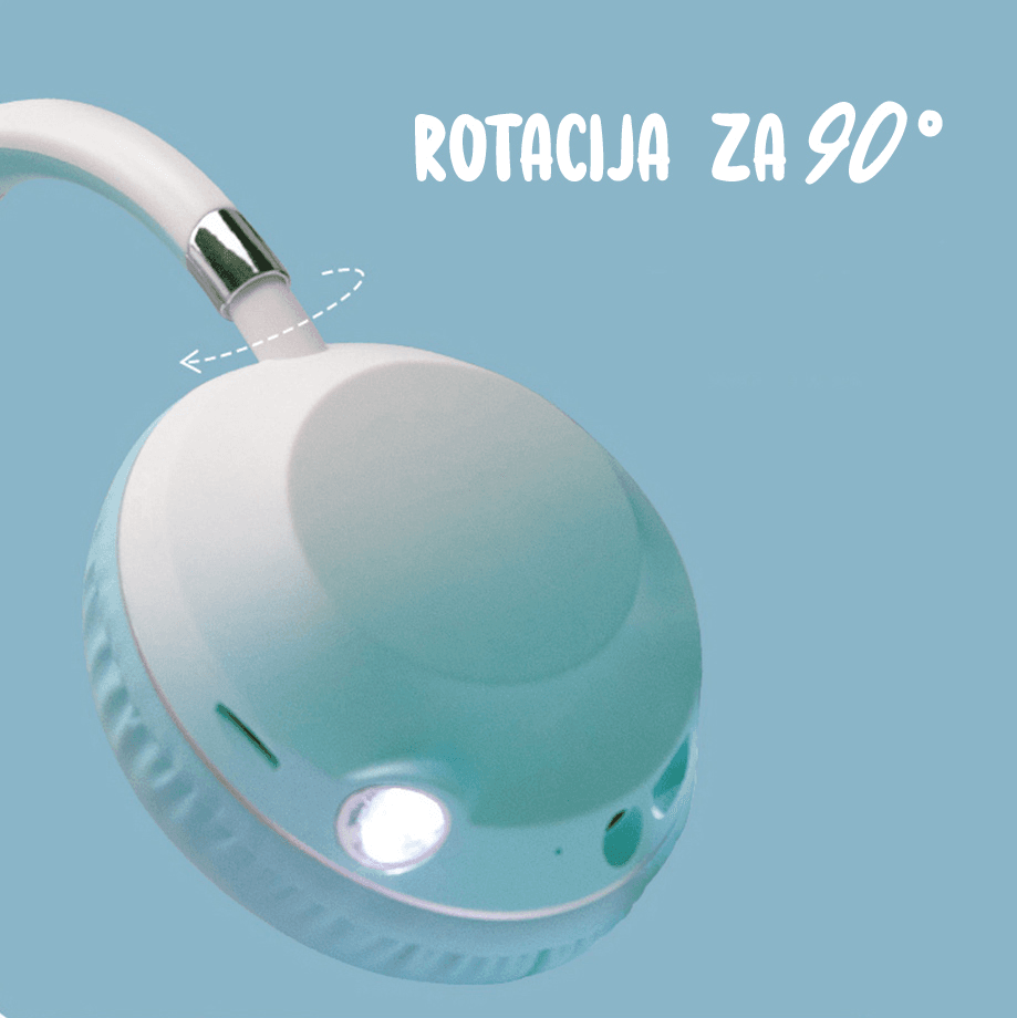 Bluetooth Slusalice Cat Ear Crne
