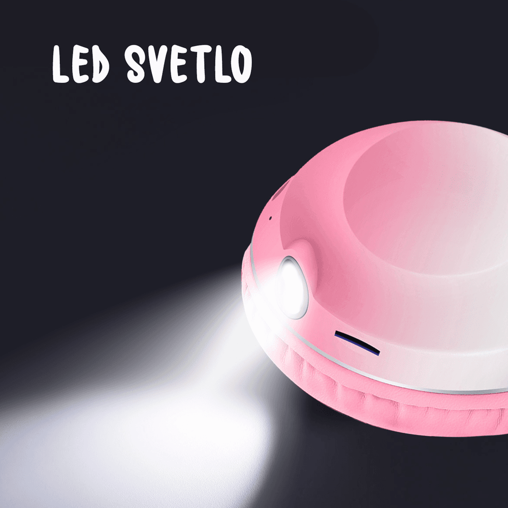 Bluetooth Slusalice Cat Ear Crne