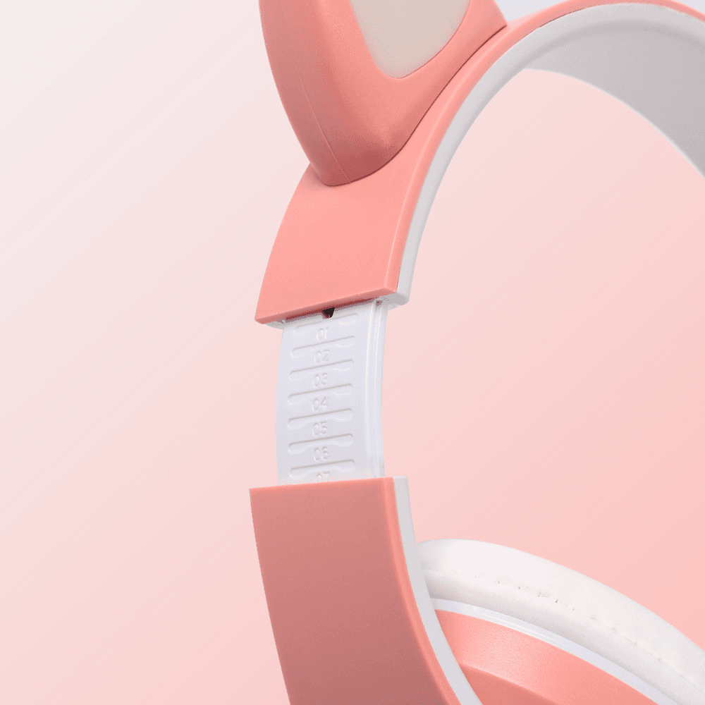 Bluetooth Slusalice Cat Ear Svetlo Roze