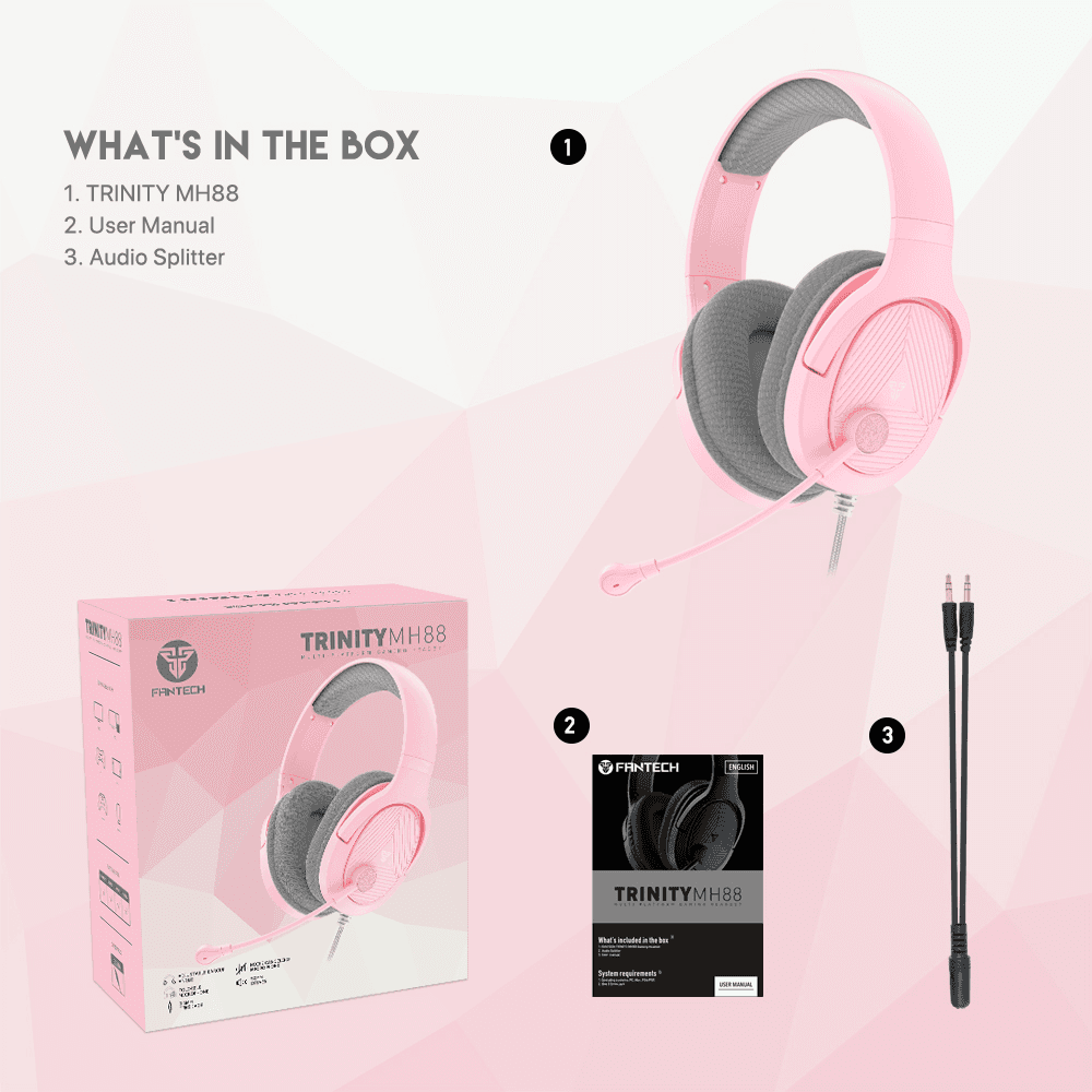 Slusalice Gaming Fantech MH88 Trinity Sakura