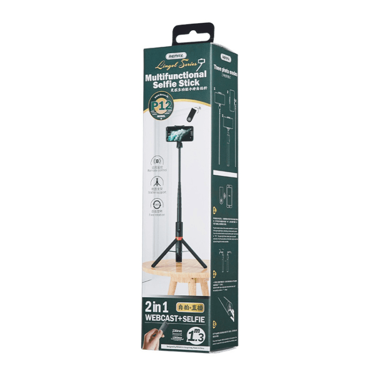 Selfie Stick Remax P12 Multifuncionalni Crni