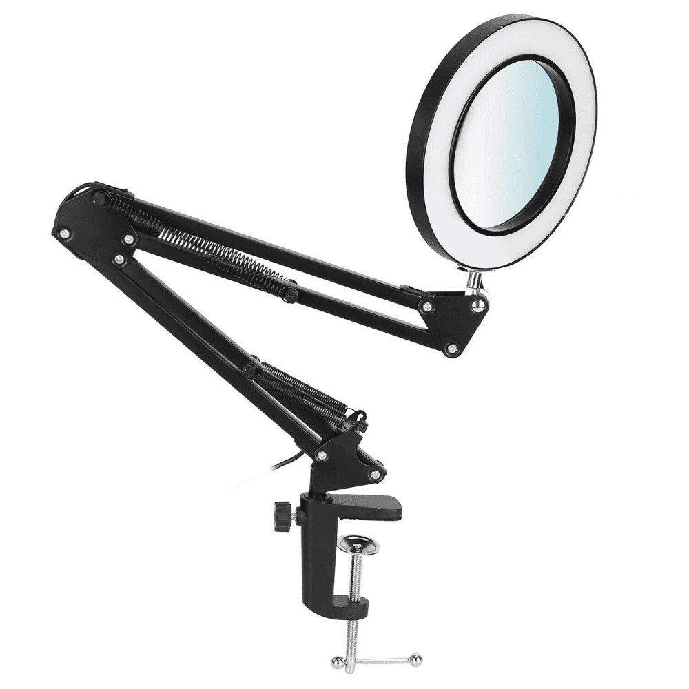 Stona LED Lampa sa Lupom HQ Crna