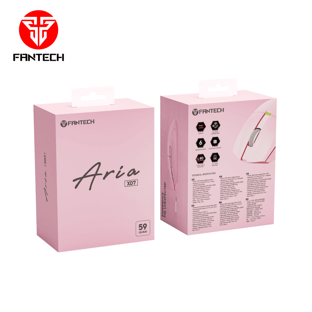 Mis Wireless Gaming Fantech XD7 Aria Sakura