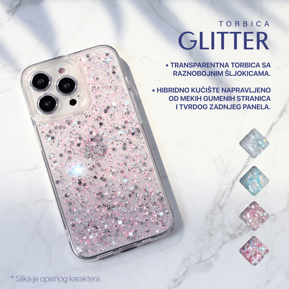 Torbica Glitter za Iphone 14 Pro 6.1 Ljubicasta