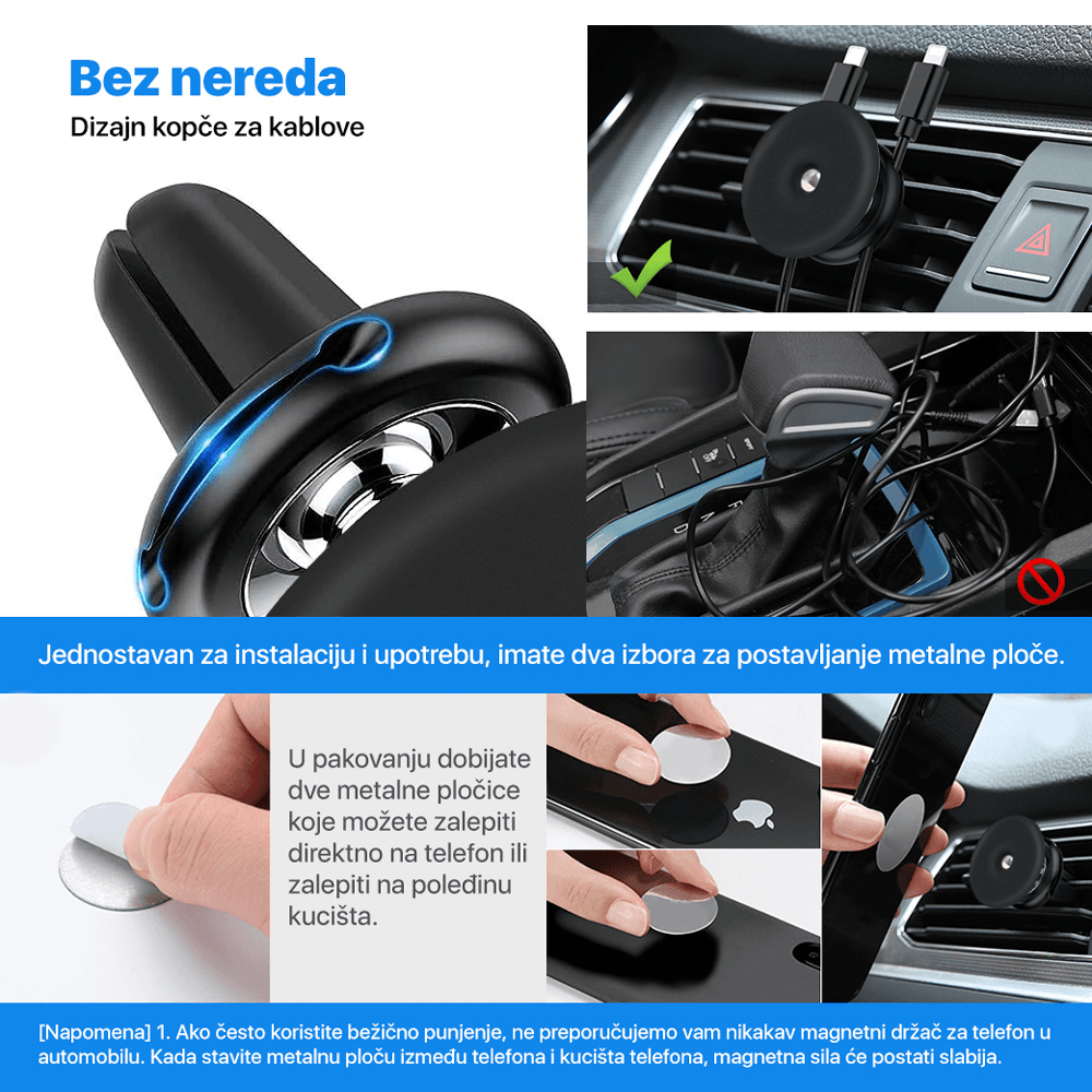 Stalak za Ventilaciju Floveme Magnetic Crni