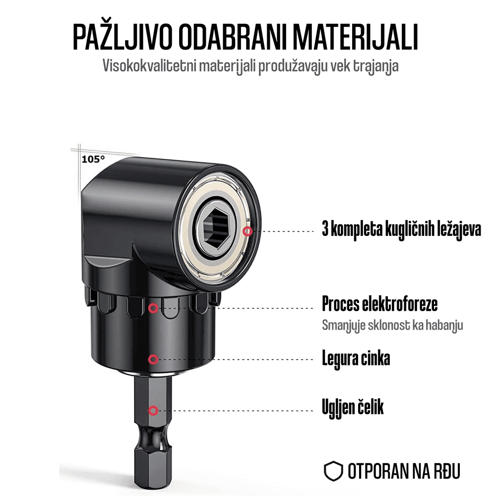 Nastavak za Busenje Pod Uglom 105 Stepeni