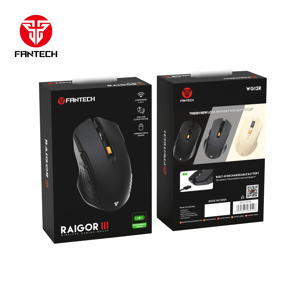 Mis Wireless Fantech WG12R Raigor III Crni
