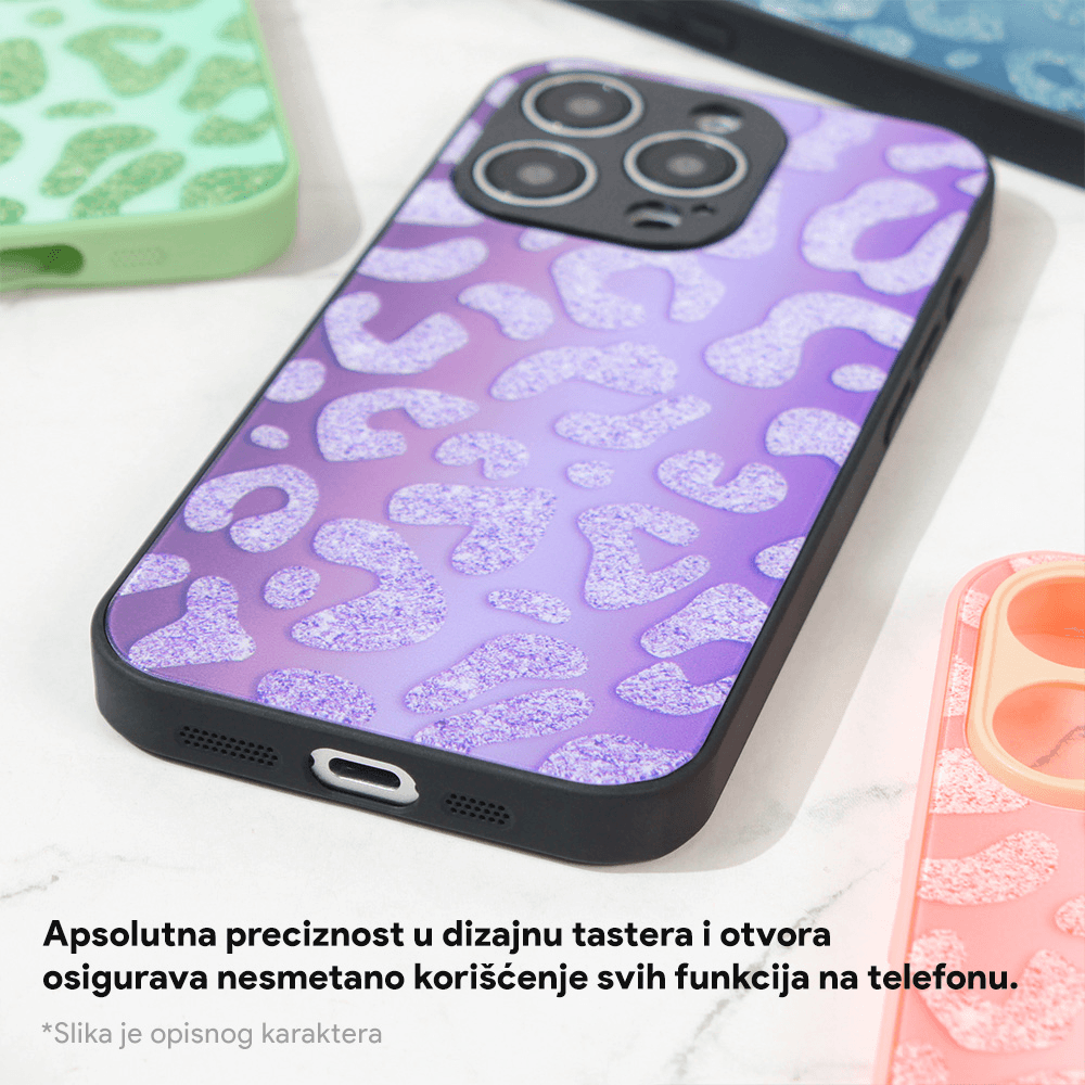Torbica Shiny Glass za Iphone 15 Pro 6.1 Crna