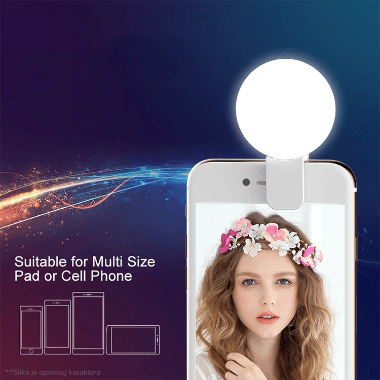 LED Selfie Stipaljka Crna