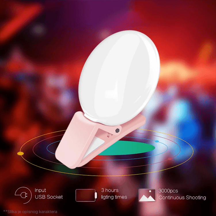 LED Selfie Stipaljka Crna