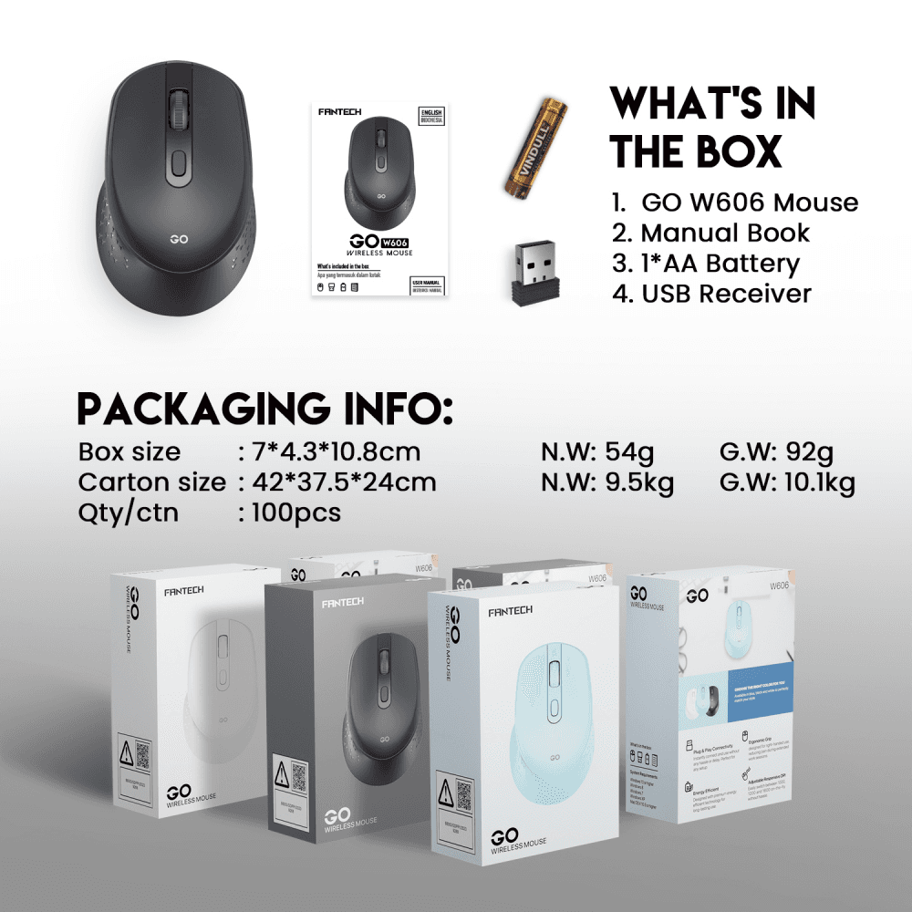 Mis Wireless Fantech W606 GO Crni