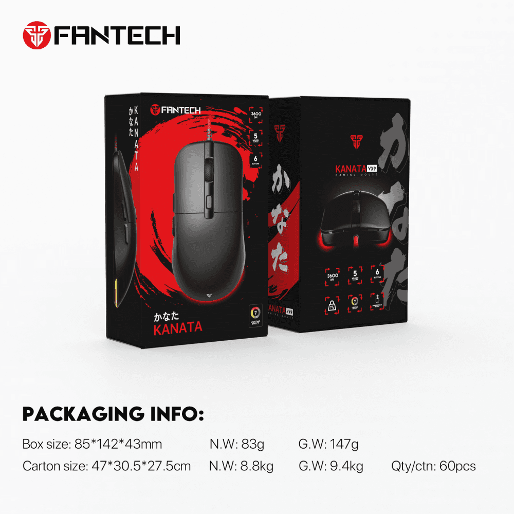 Mis Gaming Fantech VX9 Kanata Crni