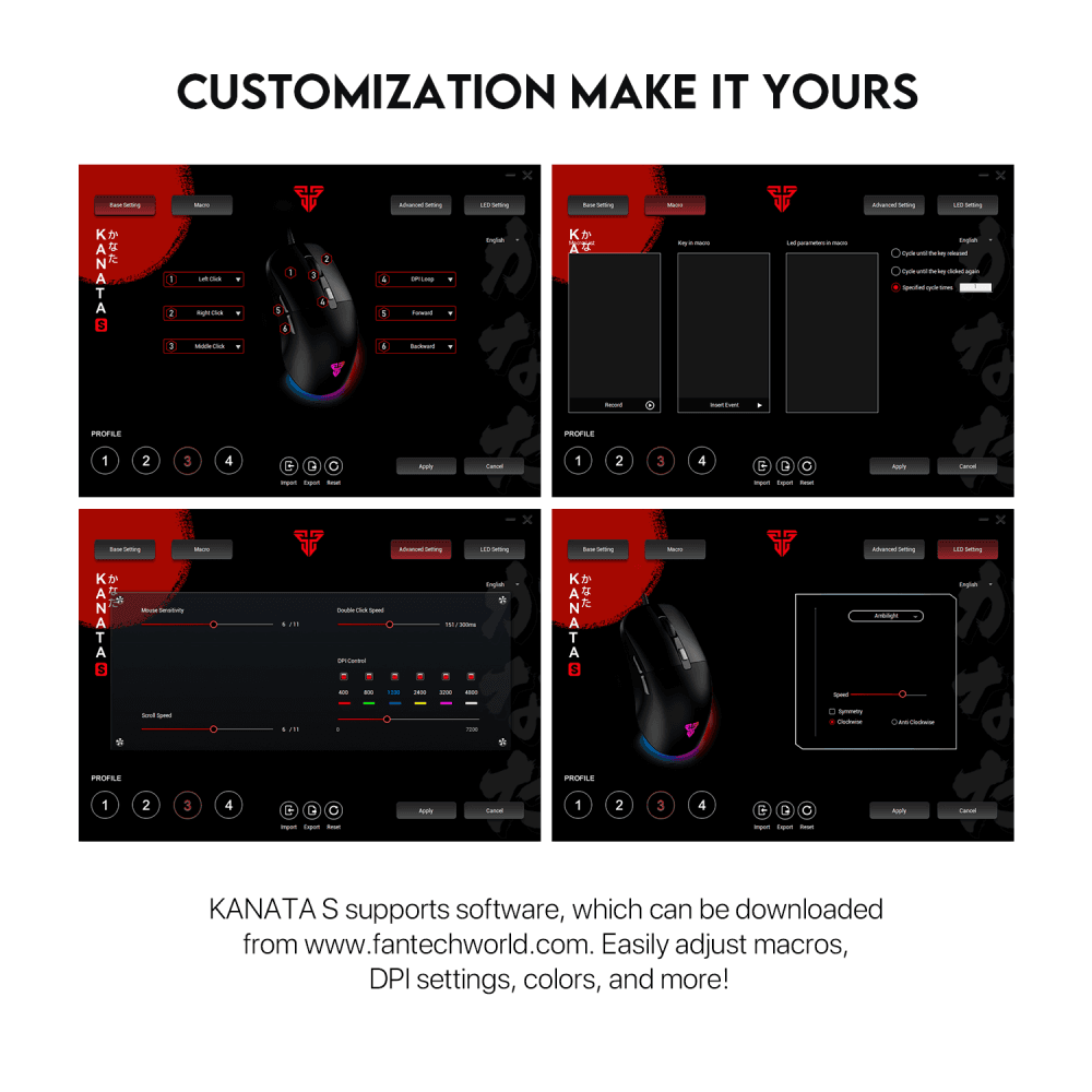Mis Gaming Fantech VX9S Kanata S Crni